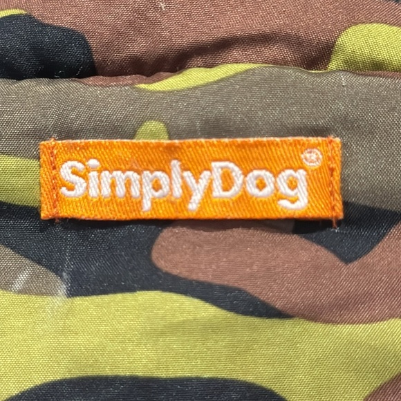 2 Lazy One dog t-shirts Bear & Stripes + SimplyDog Camo Jacket, size M - Picture 4 of 12